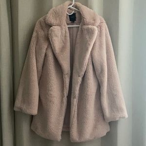 Forever21 light pink faux fur jacket